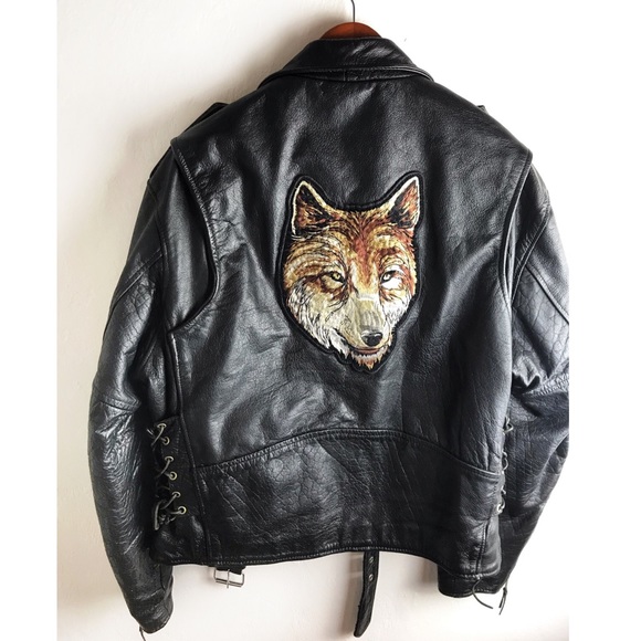 wolf biker jacket
